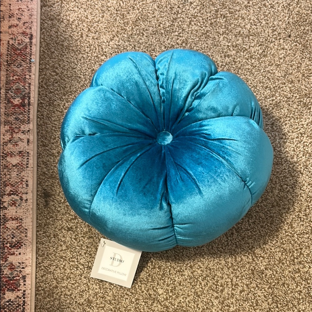 Studio Decor Teal Flower Pillow